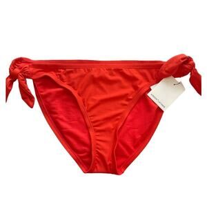 GIBSON LATIMER NWT Side Tie Red Bikini Swim BOTTOMS - Large